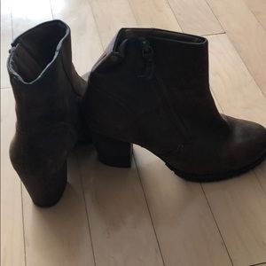 Clarks Brown Leather Booties